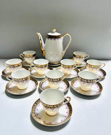 Bavaria, Germany – Richly Hand-Gilded Coffee Service – c., Antiek en Kunst