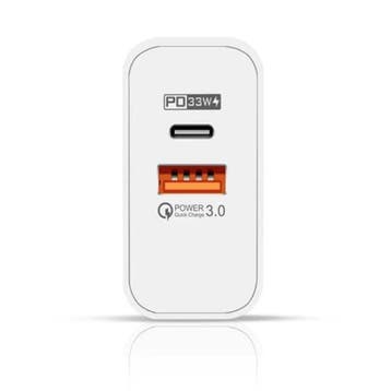 65W GaN Stekkerlader met Oplaadkabel 1 meter - Dual Port PD, Verzenden, Nieuw