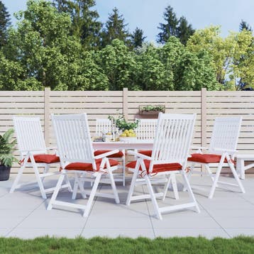 vidaXL Stoelkussens 6 st 40x40x7 cm oxford stof rood, Huis en Inrichting, Verzenden, Nieuw