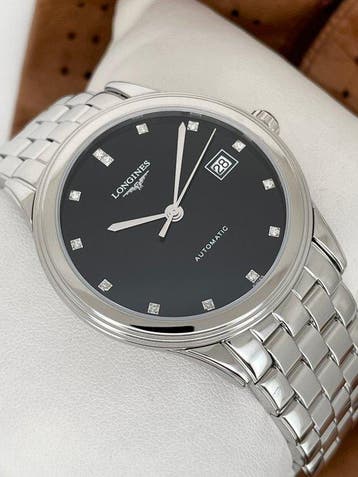 Longines - Flagship 38.5 Diamonds Automatic - L4.974.4.57.6, Nieuw
