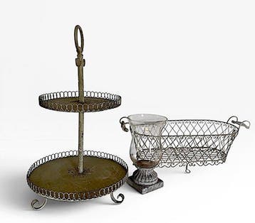 Ensemble de meubles de jardin (3) - Fer, Fer forgé, Verre -