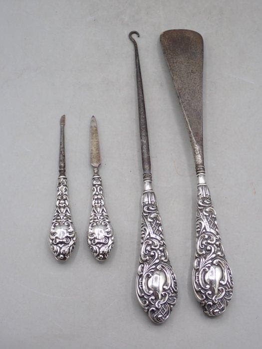 Matthew John Jessop - Ensemble coiffeuse - Argent 925, Antiquités & Art, Antiquités | Argent & Or