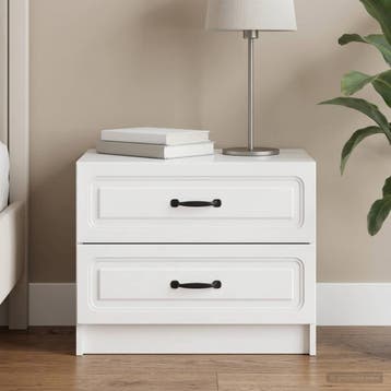 vidaXL Nachtkastje Hoogglans Wit 62 x 34,5 x 44,5 cm Bewerkt, Verzenden, Nieuw