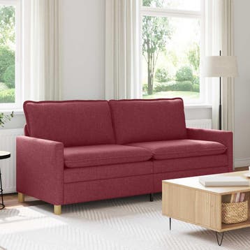 vidaXL bank / zetel Wijnrood 196 x 81 x 87,5 cm Stof, Verzenden