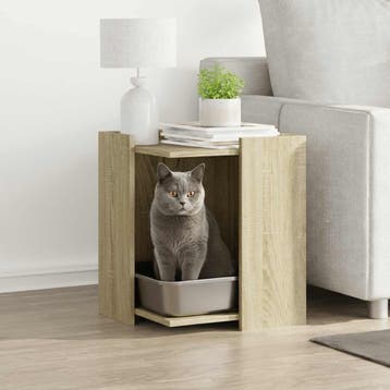 vidaXL Kattenbakomheining Sonoma Eiken 42 x 42 x 51 cm, Verzenden