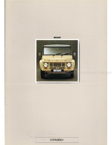 1982 CITROEN MEHARI BROCHURE ITALIAANS, Ophalen of Verzenden