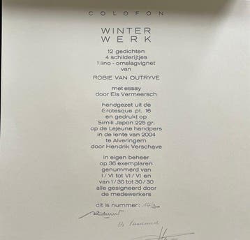 Robie van Outryve - Winterwerk - 2004