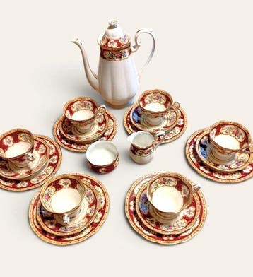 Royal Albert - Koffieservies voor 6 (21) - Lady Hamilton -