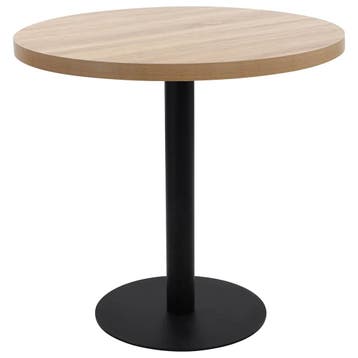 vidaXL Bistrotafel 80 cm MDF lichtbruin, Verzenden, Nieuw