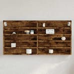 vidaXL Vitrinekast 100x8,5x50 cm bewerkt hout gerookt, Verzenden, Nieuw