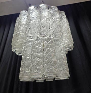 Lustre - Bolle - Verre de Murano - style Venini