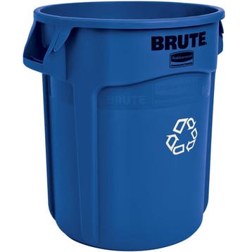 Afvalbak | BRUTE | Kunststof | Blauw/Wit | 75.7L | Open |, Verzenden