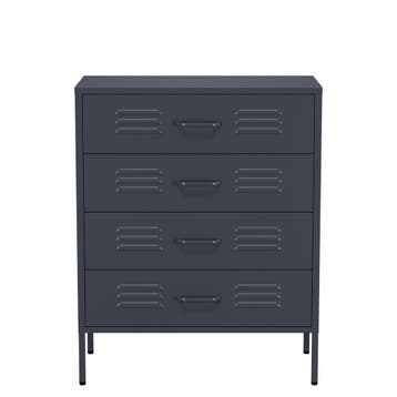 Lendo Online Commode 80x40x100 cm Métal Anthracite, Nieuw