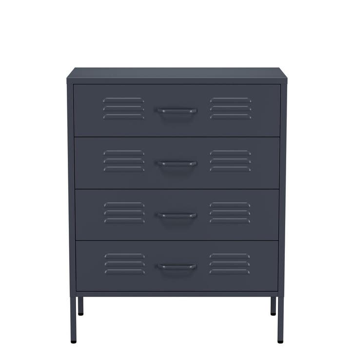 Lendo Online Commode 80x40x100 cm Métal Anthracite, Maison & Meubles, Armoires | Commodes