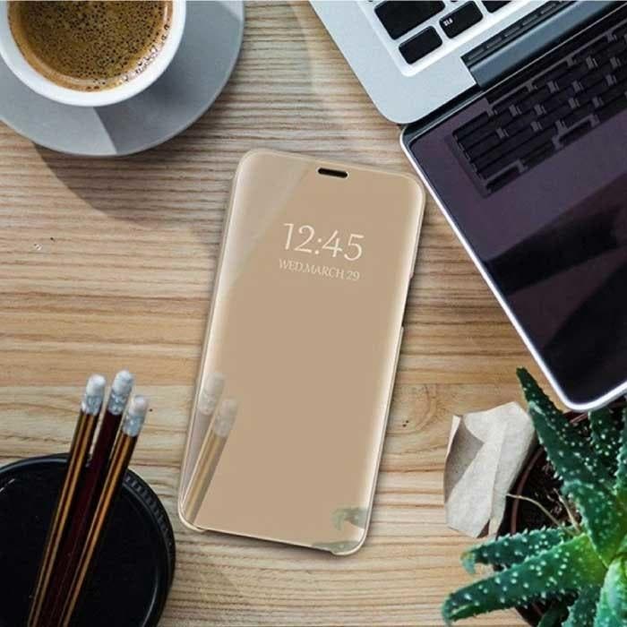 Oppo Find X2 Pro Smart Spiegel Flip Case Cover Hoesje Goud, Telecommunicatie, Mobiele telefoons | Hoesjes en Screenprotectors | Overige merken