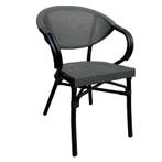 Stoel | MILANO | Aluminium Rotan/Aluminium | Grey | Zwart, Verzenden