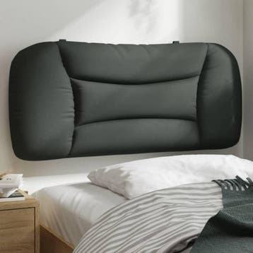 vidaXL Hoofdbordkussen Hvar 90 cm stof donkergrijs, Verzenden