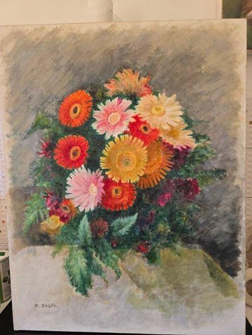 Moses Bahelfer Bagel (1908-1995) - Bouquet de fleurs, Antiquités & Art