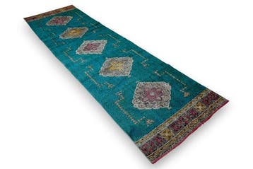 Lang vintage Usak - Loper - 330 cm - 90 cm - met certificaat, Nieuw