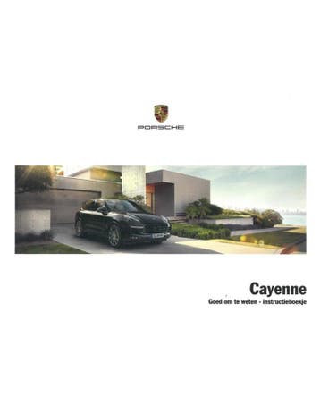 2017 PORSCHE CAYENNE INSTRUCTIEBOEKJE NEDERLANDS, Ophalen of Verzenden