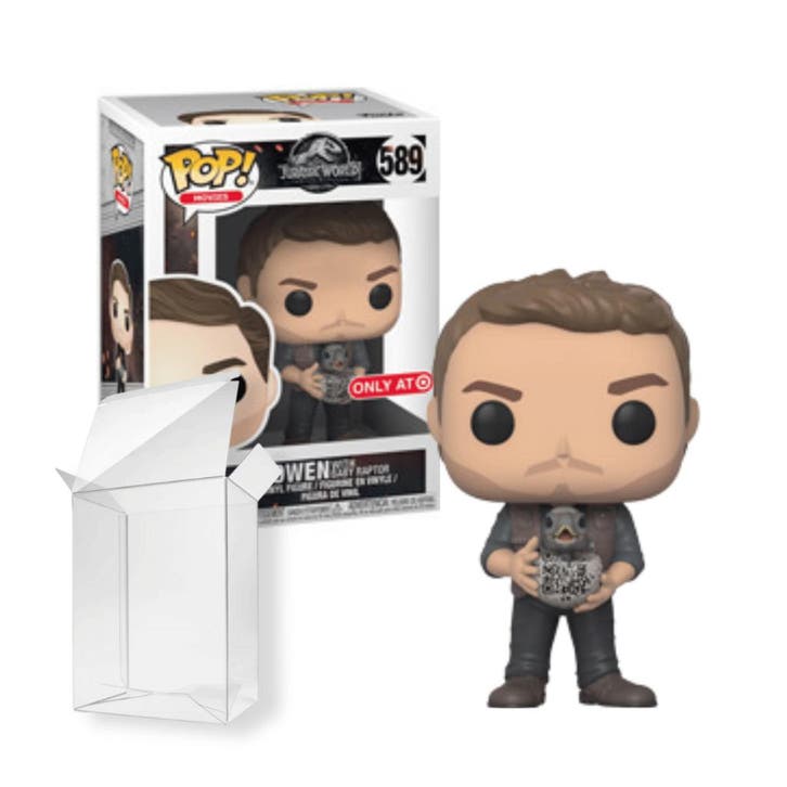 Funko POP!  Jurassic World  Owen with Baby Raptor Target 589, Collections, Jouets miniatures, Envoi