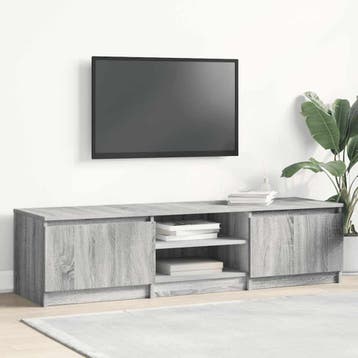 vidaXL Tv-meubel 140x40x35,5 cm bewerkt hout grijs sonoma, Verzenden