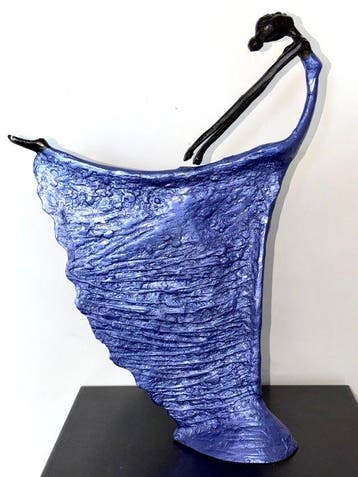 Abdoulaye Derme - Sculpture, Danseuse “Élégance en, Antiquités & Art