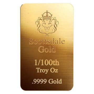 1/100oz - Goud .999 - 5 x 1/100 oz 9999 Fine Gold Bar