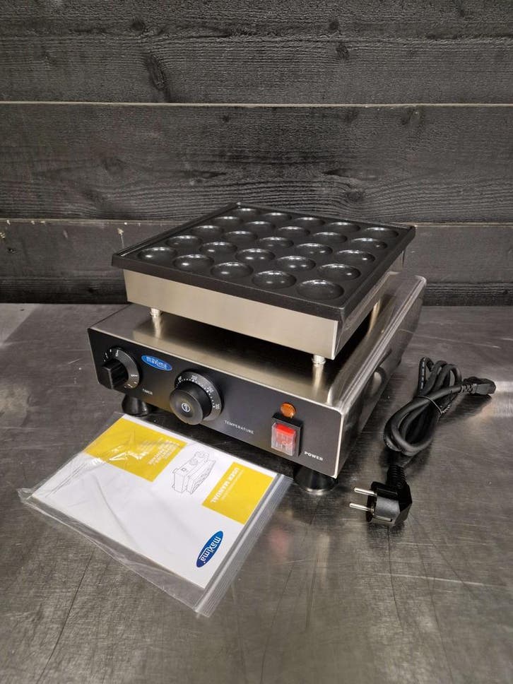 Poffertjesplaat | Maxima | 25 Stuks | Ø 4,5 cm | 230V |, Zakelijke goederen, Horeca | Keukenapparatuur, Nieuw in verpakking, Bakkerij en Slagerij