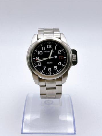 Hamilton - Khaki - Zonder minimumprijs - 6309 - Heren -, Handtassen en Accessoires, Horloges | Heren, Nieuw