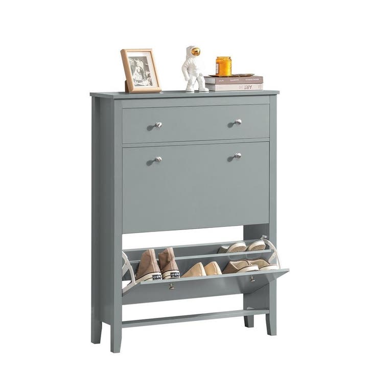 2dekans | SoBuy FSR89-HG Schoenenkast met 2 Kleppen en 1, Huis en Inrichting, Kasten | Schoenenkasten, Ophalen of Verzenden