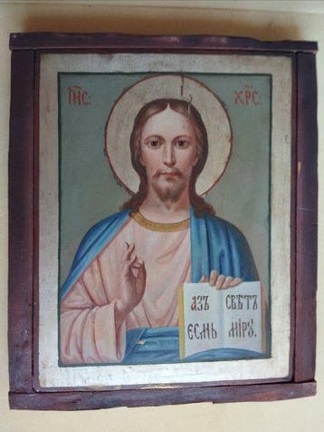 Icoon - Christus Pantokrator - Hout