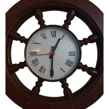 Horloge murale - Bois, Laiton - 1970-1980, Antiquités & Art