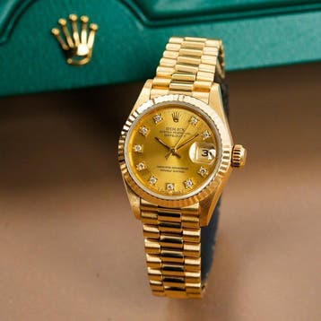 Rolex - LadyDatejust Diamond Dial 18k Gold - 69178 - Femme