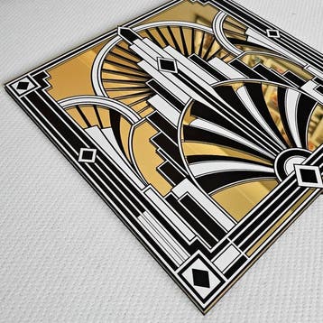 Wanddecoratie - Art Deco Geometric Statement Decor – 1920s
