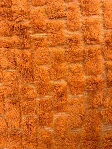 Handgeweven Marokkaans Mrirt tapijt in oranje wol - Tapijt, Huis en Inrichting, Stoffering | Tapijten en Vloerkleden, Nieuw