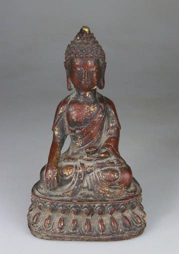 Boeddha-beeldje sculptuur van brons Shakyamuni - Ming-stijl