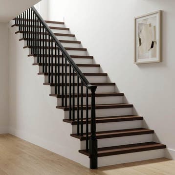 vidaXL Traplopers 4 st 80 x 30 x 2 cm Donkerbruin Massief, Doe-het-zelf en Bouw, Verzenden, Nieuw