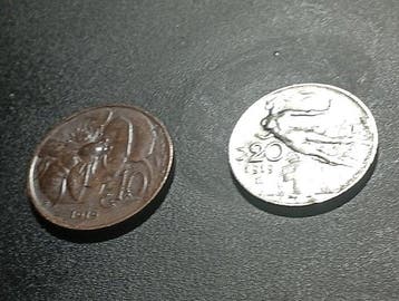Italië, Koninkrijk 10 Centesimi 1919 + 20 Centesimi 1919