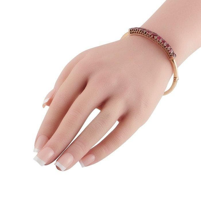 Armband - 14 karaat Antieke 14k rosegouden armband met, Handtassen en Accessoires, Armbanden