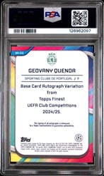 2024/25 Topps Finest Geovany Quenda Gesigneerde kaart,, Nieuw