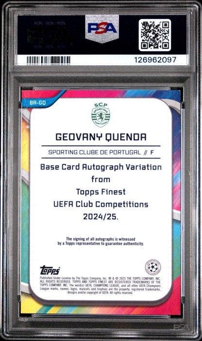 2024/25 Topps Finest Geovany Quenda Gesigneerde kaart,, Collections, Autocollants