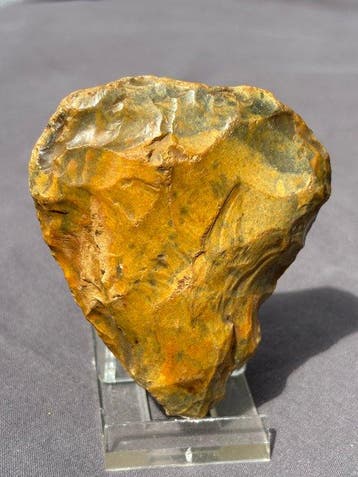 Paleolithisch Acheuléen Vuistbijl (Biface) – Kent, Engeland