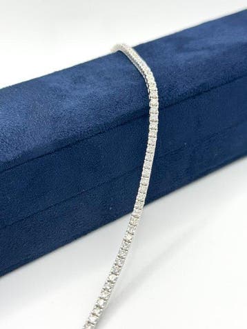 Tennis armband - 18 karaat Witgoud - 4.14ct. tw. Diamant
