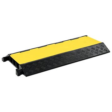 vidaXL Kabelbeschermer drempel 3 tunnels 93 cm rubber, Verzenden, Nieuw