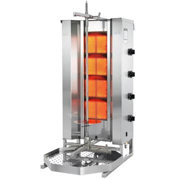 Dönergrill | SERIE MU | Gas | 4 Branders | 14kW (4x 3.5kW), Verzenden