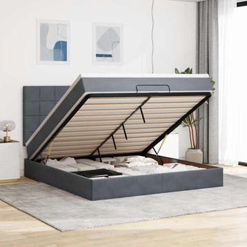vidaXL Ottoman bed met matrassen 160x200cm fluweel, Verzenden, Nieuw