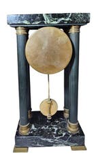 Pendule - Marmer, Messing - Empire-portiekpendelklok