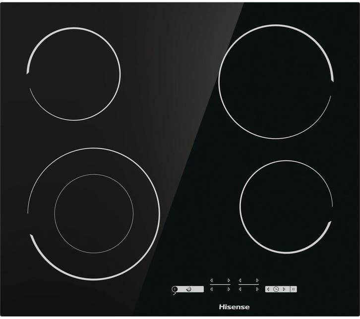 Hisense E6432c - Keramische Kookplaat - 60 cm - 4 Zones met, Electroménager, Tables de cuisson, Enlèvement ou Envoi