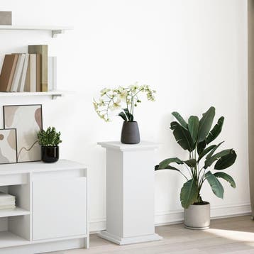 vidaXL Sokkel met opbergruimte 31x30x60 cm bewerkt hout wit, Verzenden